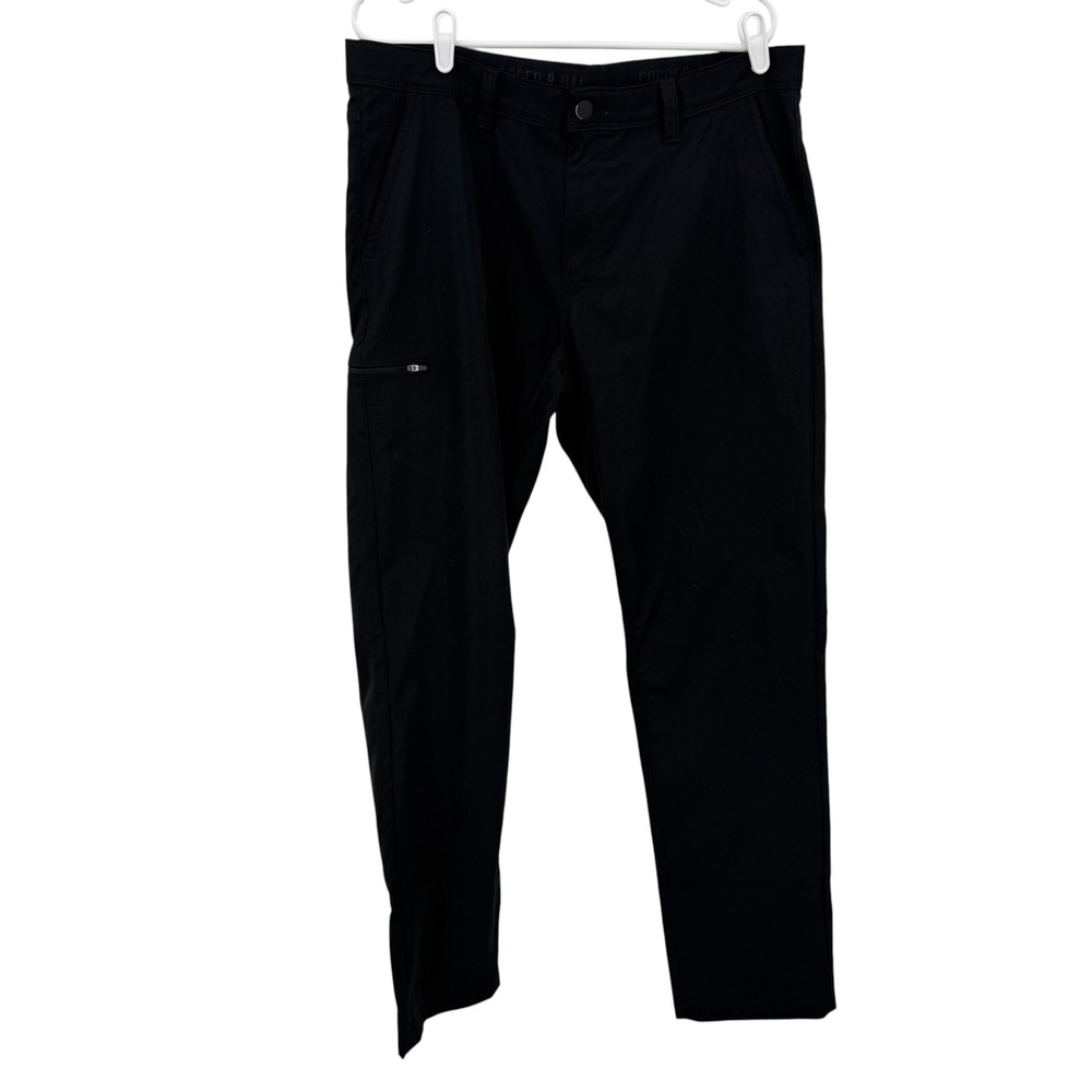 Copper & Oak Supply Co Men Black Tech Utility Pant 36x34 Zipper Pocket Polyester